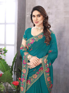 khriti fab georgette embroidered blouse material