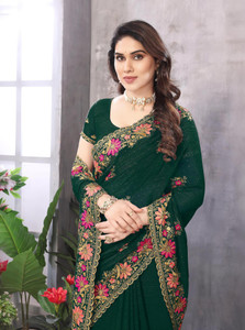 khriti fab georgette embroidered blouse material