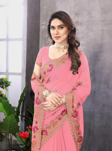 khriti fab georgette embroidered blouse material