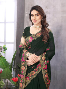 khriti fab georgette embroidered blouse material