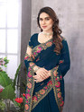 KHRITI FAB Georgette Embroidered Blouse Material
