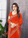 KHRITI FAB Georgette Embroidered Blouse Material
