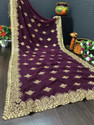 KHRITI FAB Georgette Embroidered Blouse Material