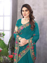 KHRITI FAB Georgette Embroidered Blouse Material