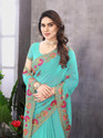 KHRITI FAB Georgette Embroidered Blouse Material