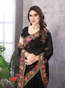 KHRITI FAB Georgette Embroidered Blouse Material