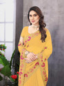 KHRITI FAB Georgette Embroidered Blouse Material