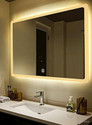 Khushi Decors 18x24 Inch LED Wall Mirror Glass with Touch Sensor Lights for Home Decor HS19 Bathroom Mirror (Rectangle Finish : Polished)