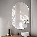 Vanity Mirror Glass Bathroom Wall - Home Decor Capsule Plain Mirror for Bedroom, Living Room, Makeup Room, Hall, Dressing Room, Washbasin, Rectangular Shape (Size 14 x 20 inch) Unframed