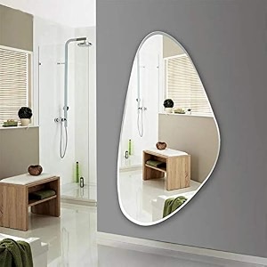 designer mirror glass bathroom wall - decorative home decor mirror glass for bedroom living room dressing room hall makeup room wash basin