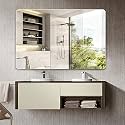 Khushi Decors Glass Frameless Decorative Wall Mount Rectangle Mirror for Bathrooms,