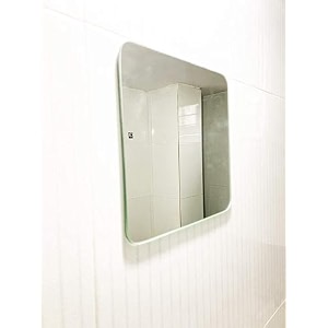 khushi decors mirror glass for bathroom wall - small face mirror for shaving kach mirror for bedroom room home living room makeup room tablesize 8x8 inch 5mm glass pack of 1 - small