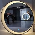 LED Mirror Glass for Bathroom Wall - Decorative Home Decor Mirror for Bedroom, Living Room, Hall, Makeup Room, Washbasin (24x24 Inch Round TS11)
