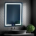 LED Mirror Glass for Bathroom Wall - Decorative Home Decor Mirror for Bedroom, Living Room, Hall, Makeup Room, Washbasin (18x24 Inch Rectangle TS7)