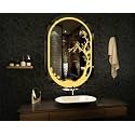 LED Mirror Glass for Bathroom Wall - Decorative Home Decor Mirror for Bedroom, Living Room, Hall, Makeup Room, Washbasin (18x24 Inch Rectangle TS12)