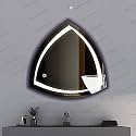 LED Mirror Glass for Bathroom Wall - Decorative Home Decor Mirror for Bedroom, Living Room, Hall, Makeup Room, Washbasin (24x24 Inch Round TS3)