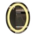 Khushi Decors LED Mirror Glass for Bathroom Wall - Decorative Home Decor Mirror for Bedroom, Living Room, Hall, Makeup Room, Washbasin (12x18 Inch Oval TS3)