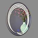 LED Mirror Glass for Bathroom Wall - Decorative Home Decor Mirror for Bedroom, Living Room, Hall, Makeup Room, Washbasin (18x24 Inch Oval TS3)