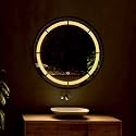 LED Mirror Glass for Bathroom Wall - Decorative Home Decor Mirror for Bedroom, Living Room, Drawing Room, Hall, Makeup Room and Wash Basin (Size - 24x24 Inch Round HD5)