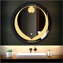 LED Mirror Glass for Bathroom Wall - Decorative Home Decor Mirror for Bedroom, Living Room, Hall, Makeup Room, Washbasin (21x21 Inch Round TS12)