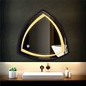 LED Mirror Glass for Bathroom Wall - Decorative Home Decor Mirror for Bedroom, Living Room, Hall, Makeup Room, Washbasin (21x21 Inch Round TS14)