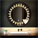 LED Mirror Glass for Bathroom Wall - Decorative Home Decor Mirror for Bedroom, Living Room, Hall, Makeup Room, Washbasin (21x21 Inch Round TS5)