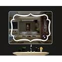 LED Mirror Glass for Bathroom Wall - Decorative Home Decor Mirror for Bedroom, Living Room, Hall, Makeup Room, Washbasin (18x24 Inch Rectangle TS5)