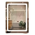 Khushi Decors LED Mirror Glass for Bathroom Wall - Decorative Home Decor Mirror for Bedroom, Living Room, Hall, Makeup Room, Washbasin (18x24 Inch Rectangle TS15)