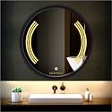 LED Mirror Glass for Bathroom Wall - Decorative Home Decor Mirror for Bedroom, Living Room, Hall, Makeup Room, Washbasin (21x21 Inch Round TS3)