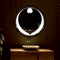 Khushi Decors LED Mirror Glass for Bathroom Wall - Decorative Home Decor Mirror for Bedroom, Living Room, Drawing Room, Hall, Makeup Room and Wash Basin (Size - 24x24 Inch Round HD11)