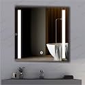 LED Mirror Glass for Bathroom Wall - Decorative Home Decor Mirror for Bedroom, Living Room, Hall, Makeup Room, Washbasin (24x24 Inch Rectangle TS1)