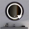 LED Mirror Glass for Bathroom Wall - Decorative Home Decor Mirror for Bedroom, Living Room, Hall, Makeup Room, Washbasin (24x24 Inch Round TS5)