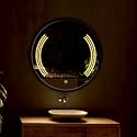 Khushi Decors LED Mirror Glass for Bathroom Wall - Decorative Home Decor Mirror for Bedroom, Living Room, Drawing Room, Hall, Makeup Room and Wash Basin (Size - 24x24 Inch Round HD7)