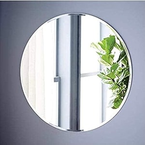 mirror glass for bathroom wall - decorative home decor wall mirror for bedroom living room dressing room hall makeup room wash basin round shape size - 12 x 12 inch
