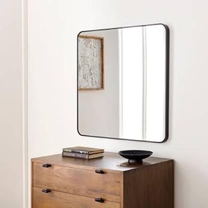 led mirror glass for bathroom wall - decorative interior decor mirrors for bedroom living room drawing room hall makeup room and wash basin square shapesize 8x8 inch pack of 1