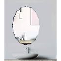 Khushi Decors Mirror Glass for Bathroom Wall - Decorative Home Decor Mirror for Bedroom, Living Room, Drawing Room, Hall, Dressing Room and Wash Basin Oval Shape (Size 18 x 24 inch) Unframed