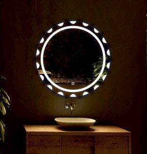 khushi decors mirror h46 bathroom mirror octogonal finish  polished