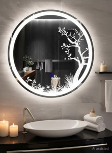 khushi decors mirror h78 bathroom mirror contemporary finish  polished