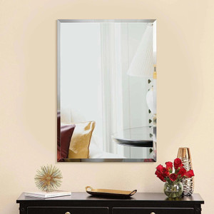 khushi decors rectanlge plain wall mirror for living room bedroom  bathroomsize18 x 24 bathroom mirror square finish  polished