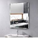 Wall Mirror Glass Rectangle Mirrors - Makeup Mirror Aaina for Restaurant, Hotel, Bathroom, Bedroom Living Room, Wash Basin – Silver (18x24 Inch)