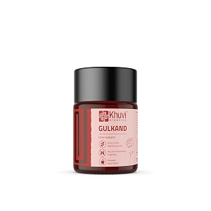 khuvi organics rose gulkand healthy amp tasty big cap jar 400gm