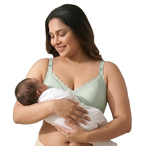 Womens Maternity Feeding Bra Front Open Snap
