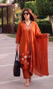 Kiana House Of Fashion Women Embroidered Straight