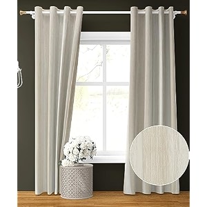 kiara creations premium room darkening embossed texture solid curtains 9 feet long door pack of 1 cream