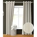 Kiara Creations Premium Room Darkening Embossed Texture Solid Curtains 8 Feet Long Door, Pack of 1, Cream