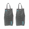 KIASH Shoe Storage Organizer Bag with One Zipper for Traveling, Portable Pouch, Waterproof Lightweight Polyester Fabric for Men and Women - Grey - Pack of 2