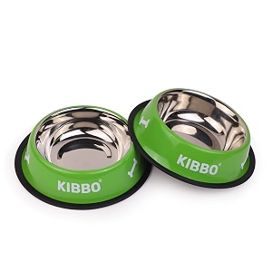 food grade stainless steel dog and cat bowl anti skid water amp food feeding pet bowl premium amp vibrant colors750 ml printedfor small medium large pet breedsgreenpack of 2