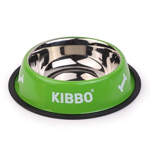 food grade stainless steel dog and cat bowl anti skid water amp food feeding pet bowl premium amp vibrant colors750 ml printedfor small medium large pet breedsgreenpack of 1