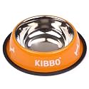 Food Grade Stainless Steel Dog and Cat Bowl| Anti Skid Water &amp; Food Feeding Pet Bowl| Premium &amp; Vibrant Colors|750 ml Printed|for Small, Medium, Large Pet Breeds|Orange|Pack of 1