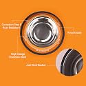 Food Grade Stainless Steel Dog and Cat Bowl| Anti Skid Water &amp; Food Feeding Pet Bowl| Premium &amp; Vibrant Colors|750 ml Printed|for Small, Medium, Large Pet Breeds|Orange|Pack of 2